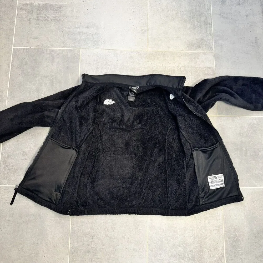 The North Face black soft fleece, zip jacket Girls Size 18 XL